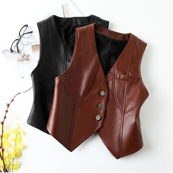 Viviana Leather Vest